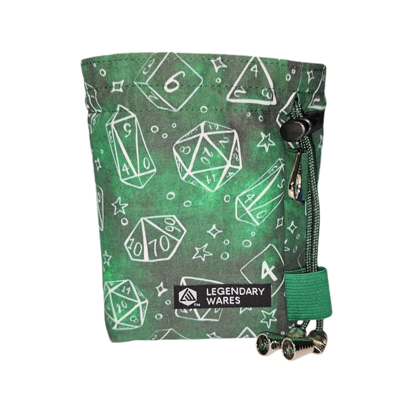 Polyhedral Magic Dice Bags-green, medium