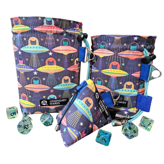 UFO Cats Dice Bags by Legendary Wares