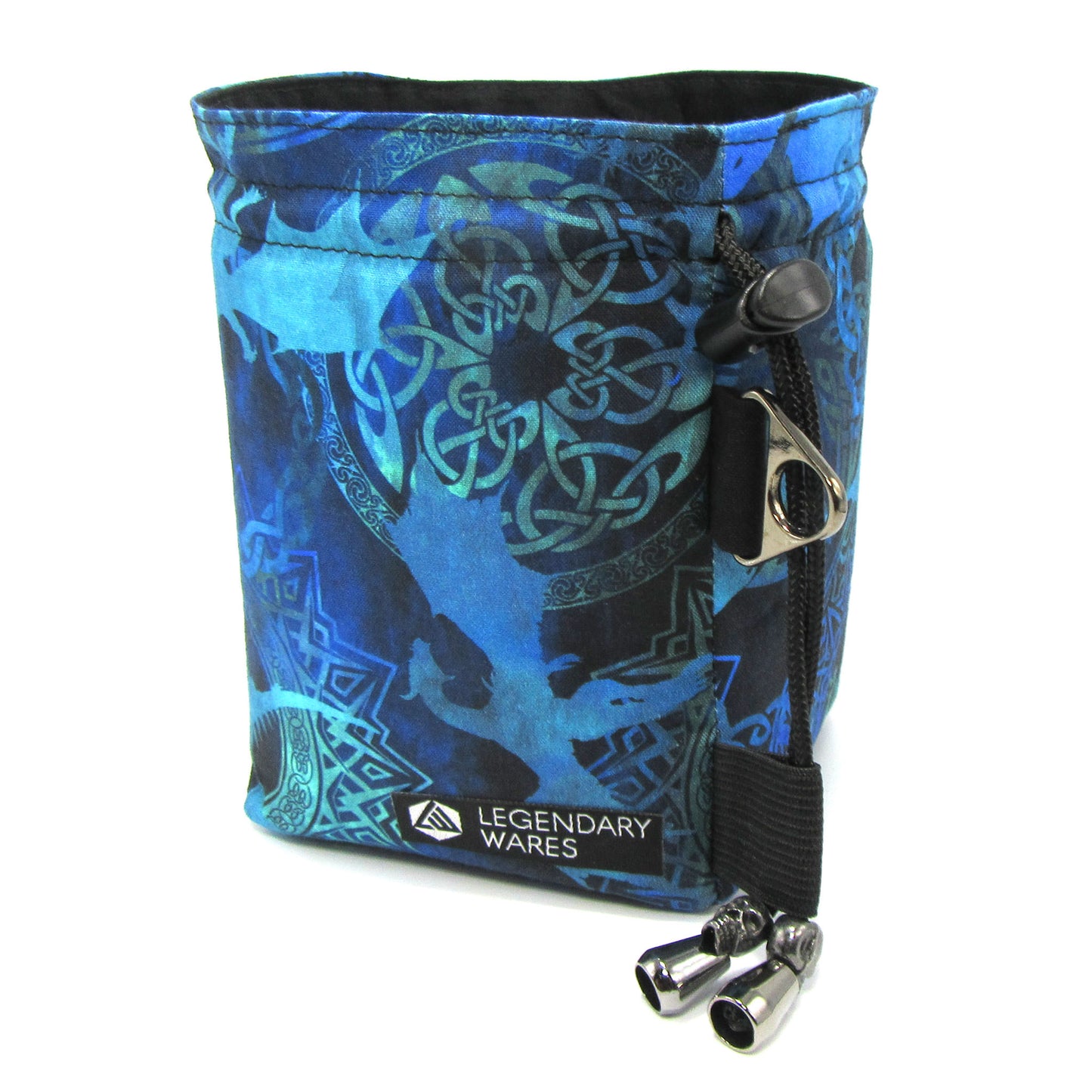 Medium Square Dice Bag - Blue Dragon Flight