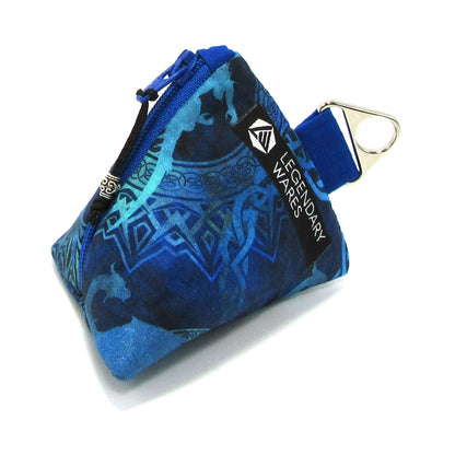 D4 Triangle Dice Bags for TTRPG - Blue Dragons